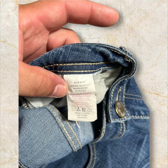 Vintage Apple Bottoms Jeans Women's 16 Blue Denim Y2K Embroidered Ella Wash - Picture 5 of 6